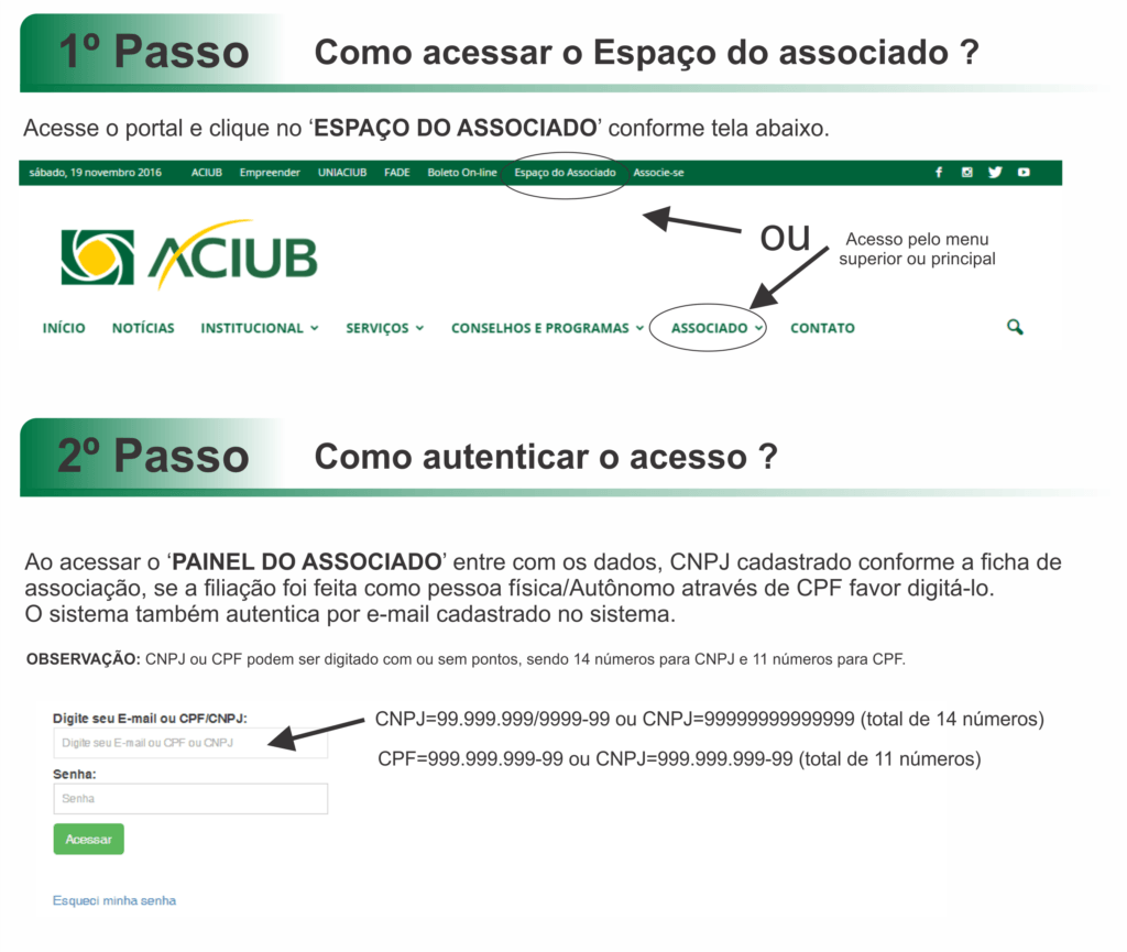 Passo 1 e 2
