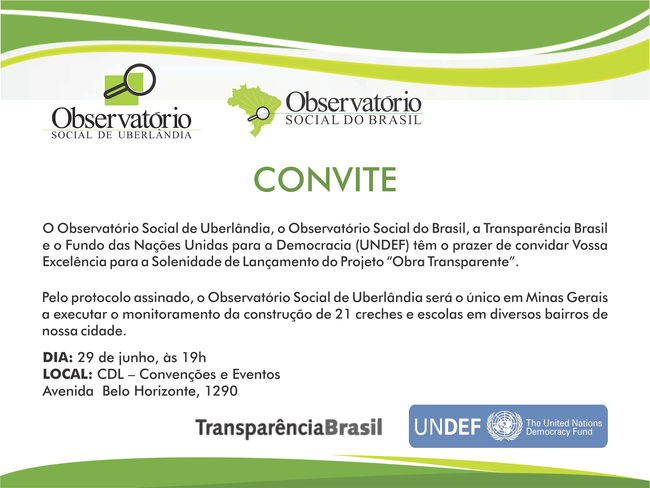 Convite O Transparente